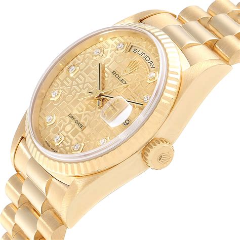 rolex yellow gold president day date|rolex presidential day date 36mm.